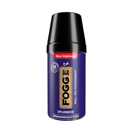 Fogg roll-on deodorant bottle on a white background