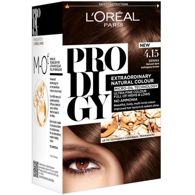 L'Oreal Prodigy Cool Brown Hair Color 4/15