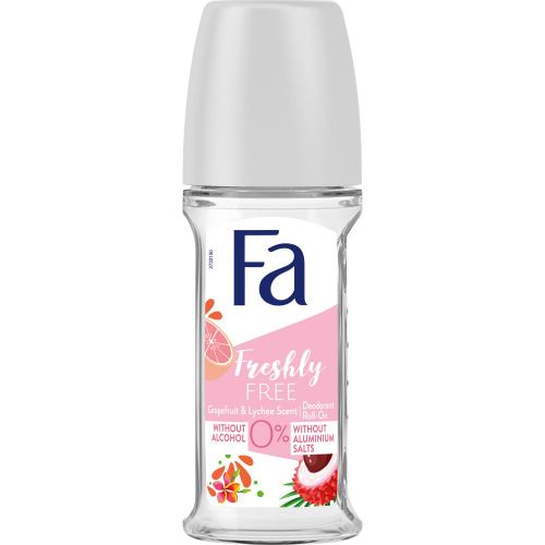FA Freshly Free deodorant bottle on a white background