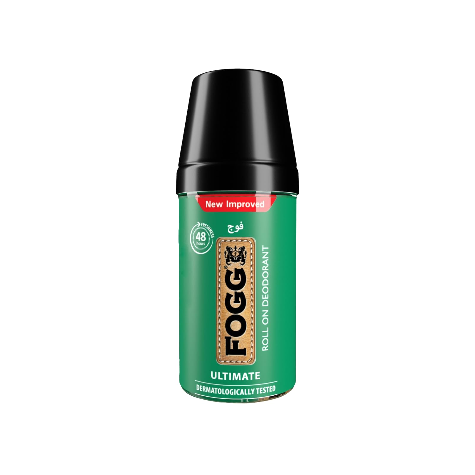 Fogg roll-on deodorant bottle on a white background