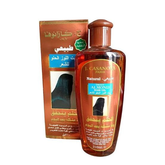كازانوفا زيت شعر 210مل باللوز الحلو