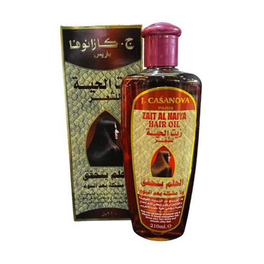 كازانوفا زيت شعر 210مل بزيت الحيه